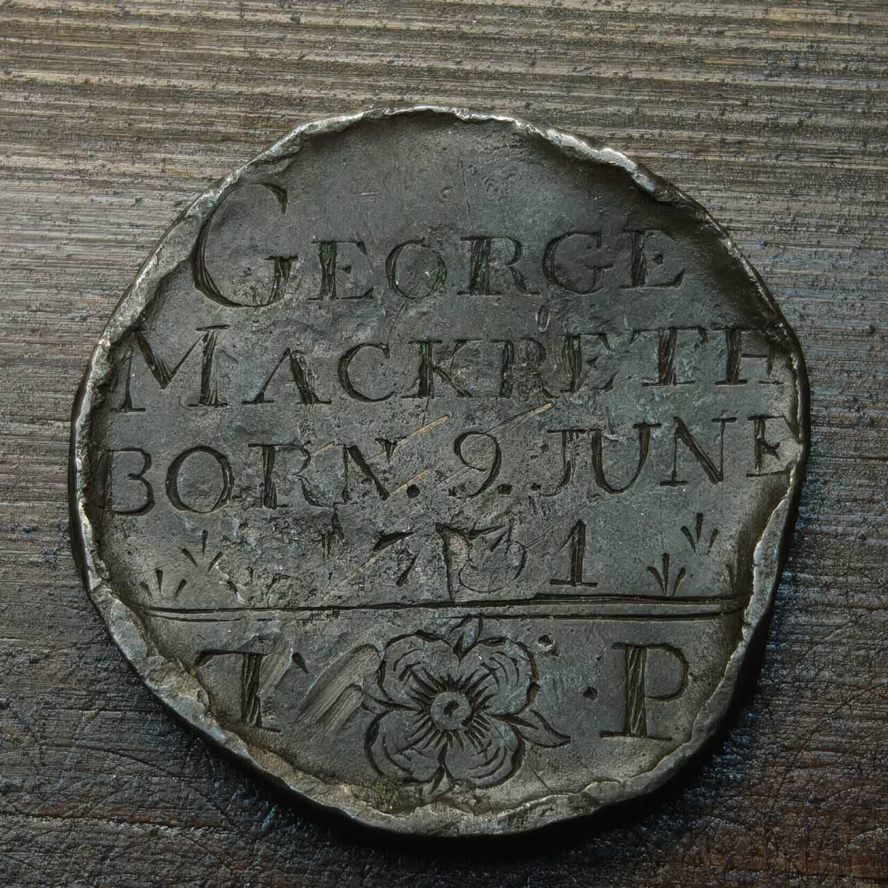 【铜匠收藏】★第143★散币专场 不寄存，30包邮。不满30元，支付5元运费。《接受代拍 代送NGC评级》 68【无寄存】手工刻制纪念章 花纹精美