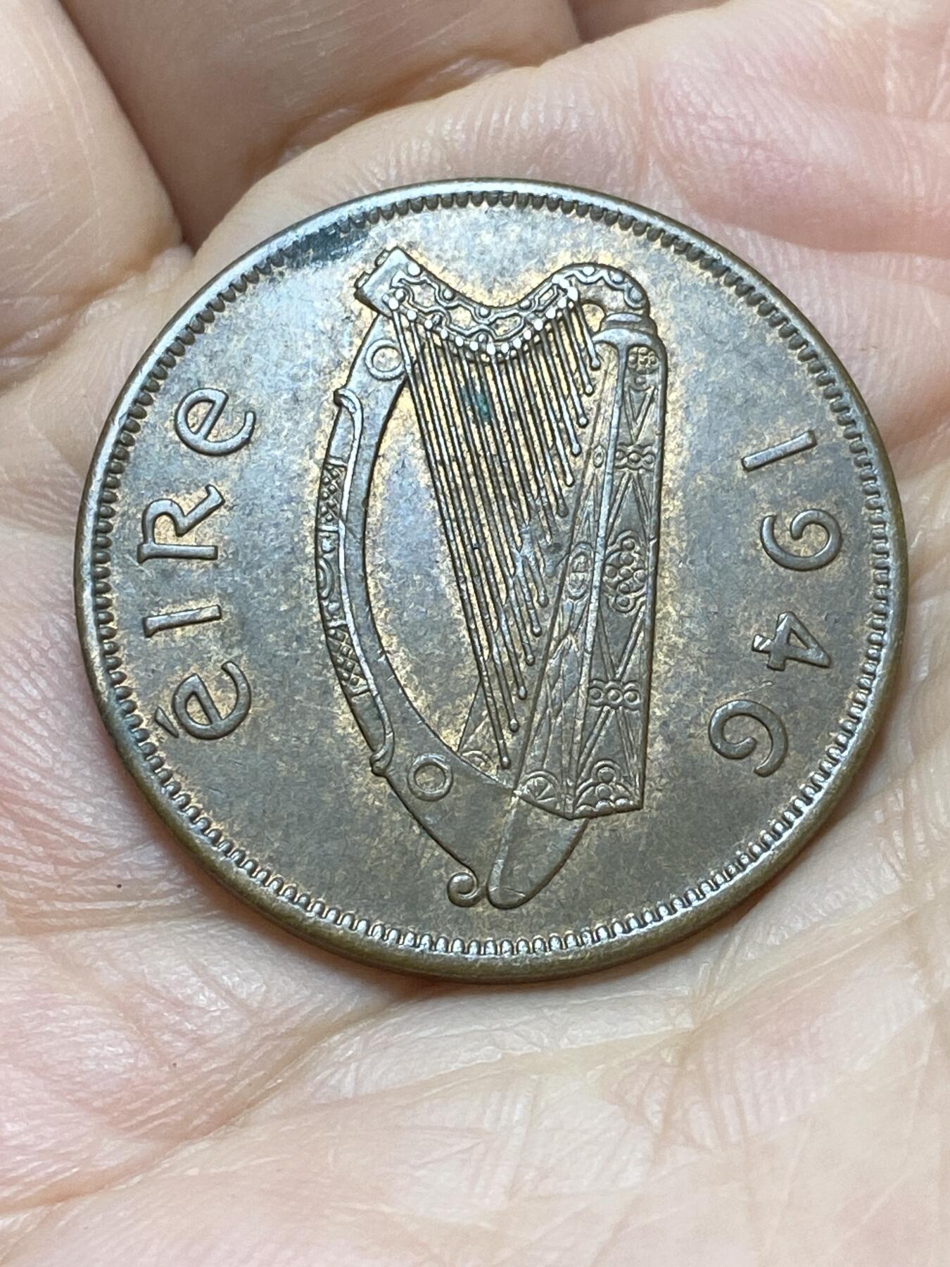 2026年第十七场(总第一百八十六场）外国好品散币场(免佣金) 爱尔兰🇮🇪1946年1便士(共和国时期第一套第一版)