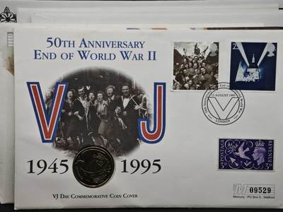 【淘币小摊】限时拍第八百六十二拍  克朗币邮币封场  满百包邮可预留两周  周一统一发货  - 英国1995年联合国50周年2镑铜币邮币封