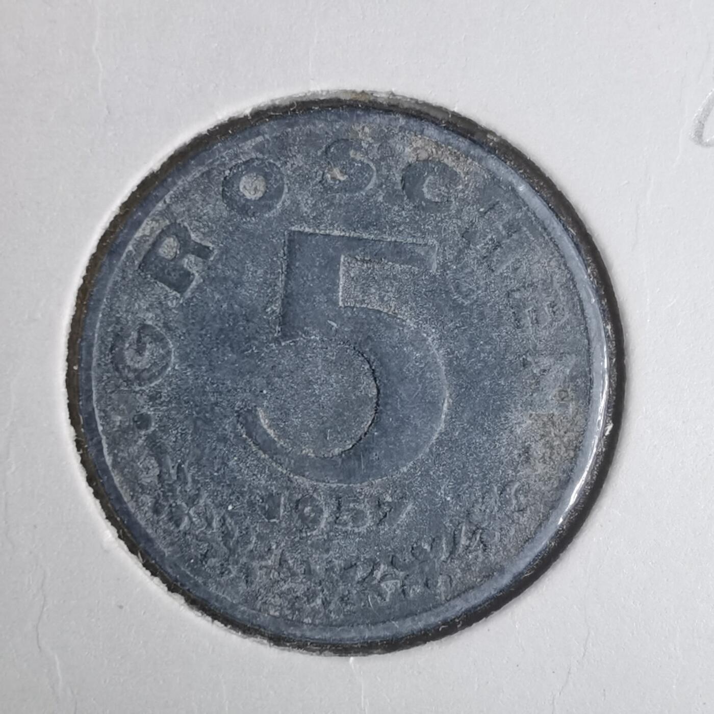 沼泽如烟--第981场 奥地利1957年5格罗申