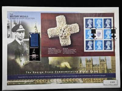 【淘币小摊】限时拍第八百六十二拍  克朗币邮币封场  满百包邮可预留两周  周一统一发货  - 英国乔治十字勋章复刻邮币封