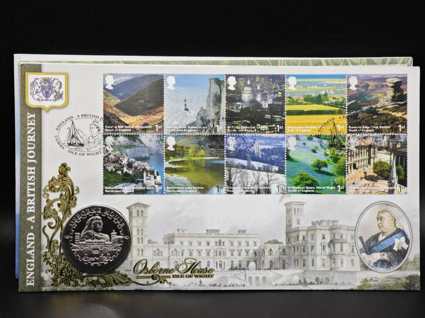 【淘币小摊】限时拍第八百六十二拍  克朗币邮币封场  满百包邮可预留两周  周一统一发货  怀特岛1996年维多利亚纪念币邮币封