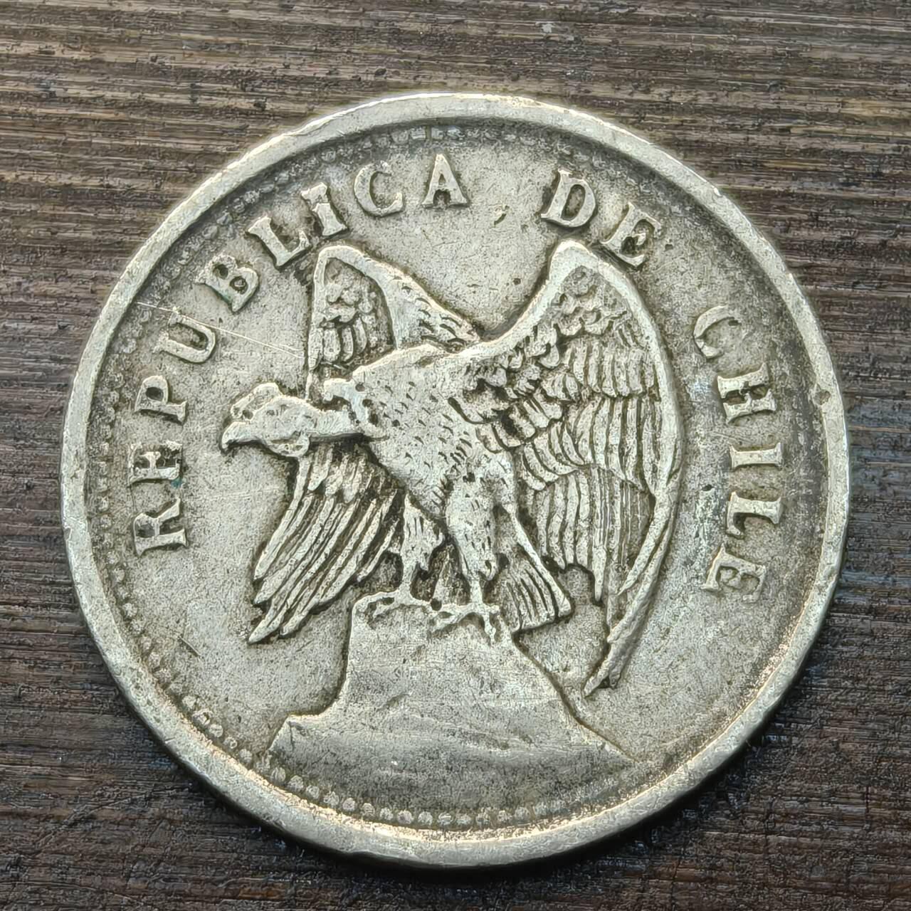 【铜匠收藏】★第143★散币专场 不寄存，30包邮。不满30元，支付5元运费。《接受代拍 代送NGC评级》 86【无寄存】智利 1922年 安第斯鹫 20分