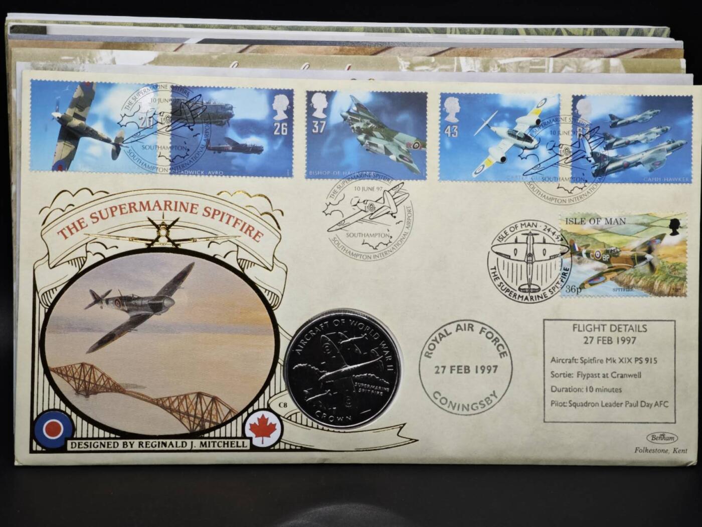 【淘币小摊】限时拍第八百六十二拍  克朗币邮币封场  满百包邮可预留两周  周一统一发货  马恩岛1995年二战空战克朗纪念币邮币封