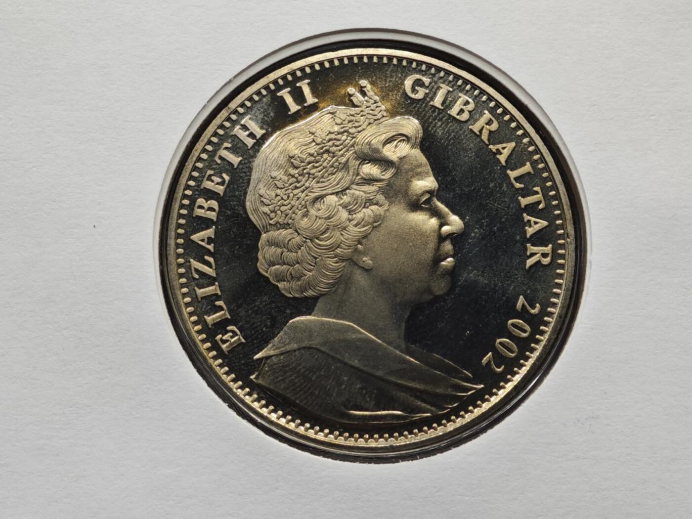 【淘币小摊】限时拍第八百六十二拍  克朗币邮币封场  满百包邮可预留两周  周一统一发货  直布罗陀2002年女王登基金禧克朗纪念币邮币封