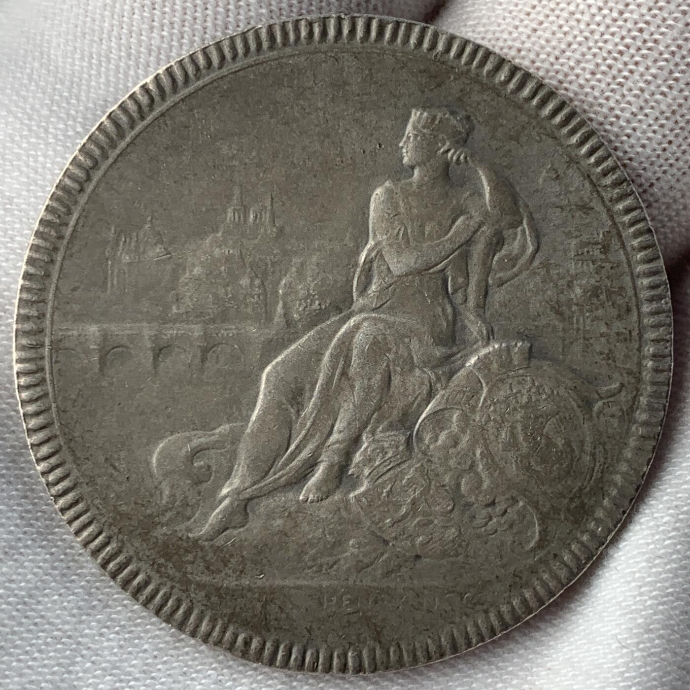 掌中浮雕-藏着的欧洲第052场 法国巴黎荷兰银行股东大会银章，36.55mm，17.9g