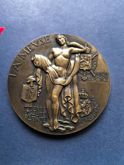 铜章专场 - 1939年法国铜章，烈日水展，58mm丰饶角边铭