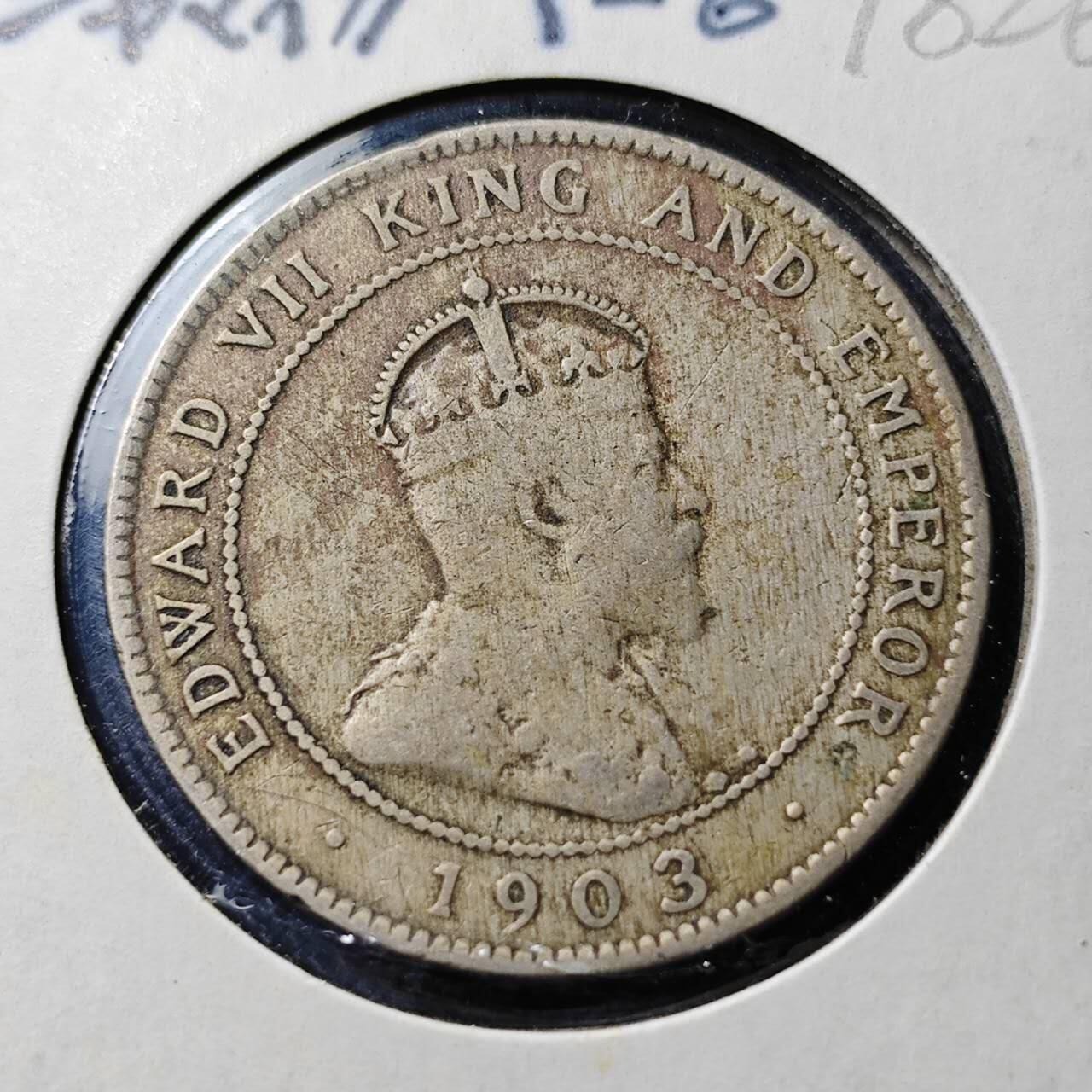 KK钱币收藏小铺  第398期 百期特拍（四拍之二） 2月预留时间 周末发货  1903英属牙买加爱七1便士镍币