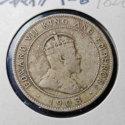 KK钱币收藏小铺  第398期 百期特拍（四拍之二） 2月预留时间 周末发货 -  1903英属牙买加爱七1便士镍币