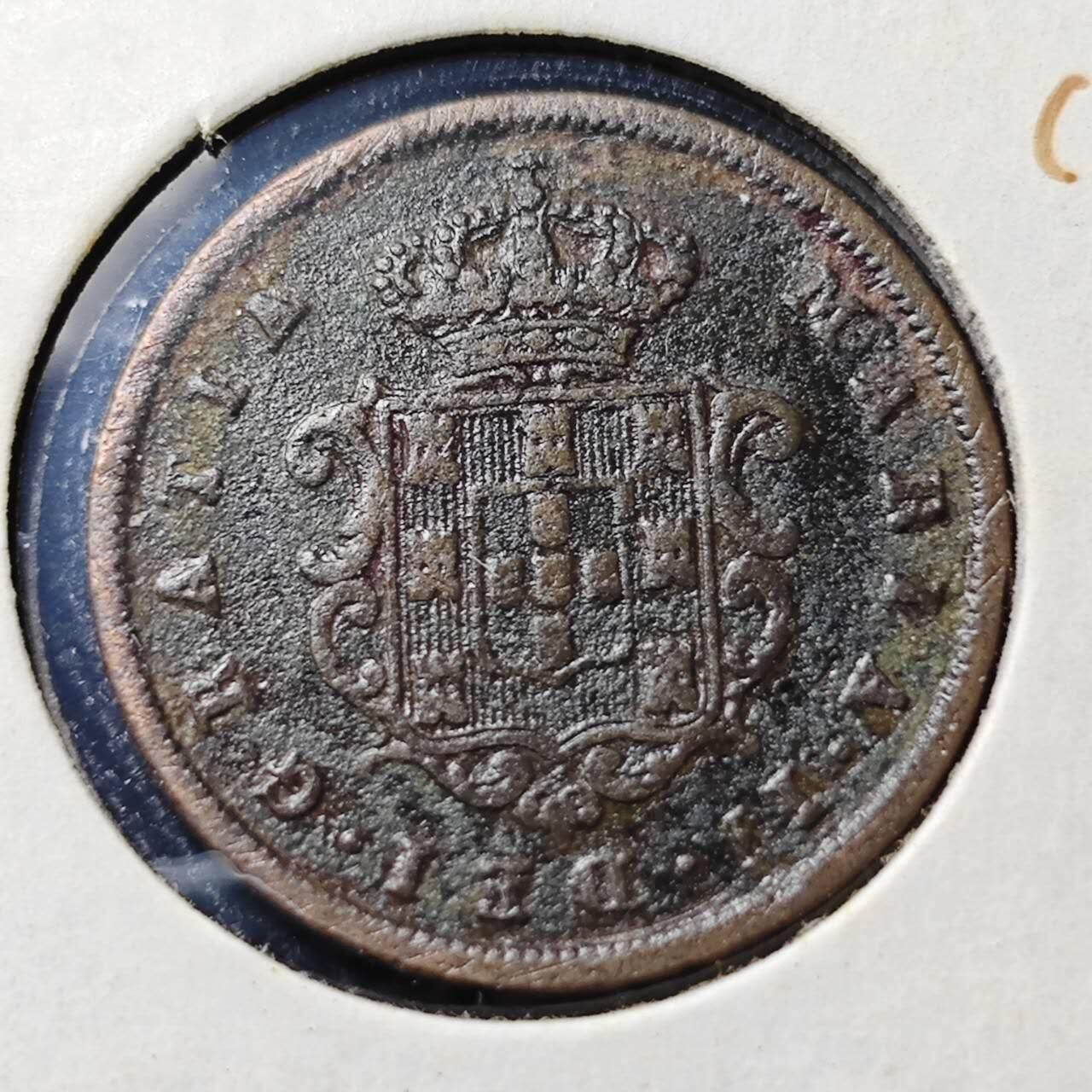 KK钱币收藏小铺  第398期 百期特拍（四拍之二） 2月预留时间 周末发货 1852 葡属莫桑比克 2Reis铜币 玛利亚二世 少见殖民地