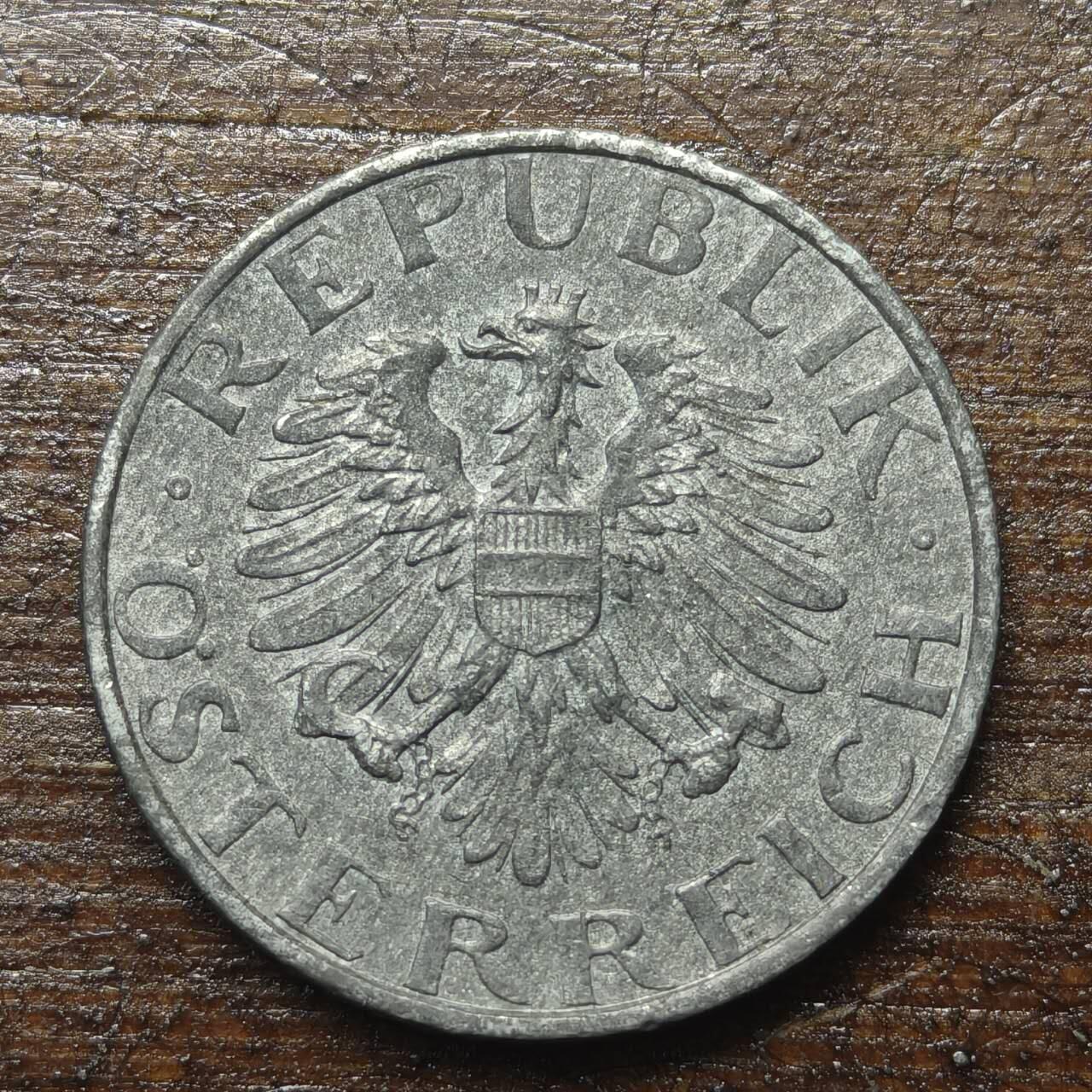 【铜匠收藏】★第143★散币专场 不寄存，30包邮。不满30元，支付5元运费。《接受代拍 代送NGC评级》 23【无寄存】奥地利 1965年 5格罗申 锌币