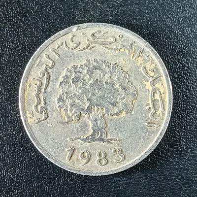 逸泉钱币2026第十八场世界各国散币纪念币AF1633-2572 1725 突尼斯5硬币