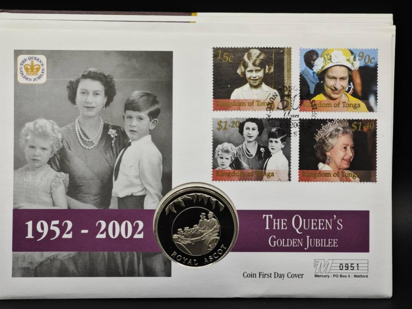 【淘币小摊】限时拍第八百六十二拍  克朗币邮币封场  满百包邮可预留两周  周一统一发货  福克兰群岛2002年女王登基金禧50便士纪念币邮币封