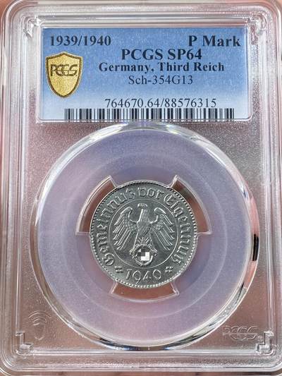 万国钱币拍卖第060期（万国六十期纪念大拍） - PCGS SP64 1939/40德国社会主义工人党时期1马克样币（非银质） 极其罕见的三帝国样币品种 原光保存完好 收藏级品质（原图请私信后台或自行查询官网）