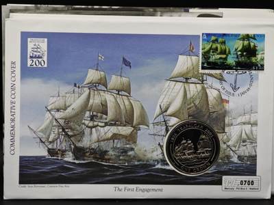 【淘币小摊】限时拍第八百六十二拍  克朗币邮币封场  满百包邮可预留两周  周一统一发货  - 直布罗陀2005年特拉法加海战200周年克朗纪念币邮币封