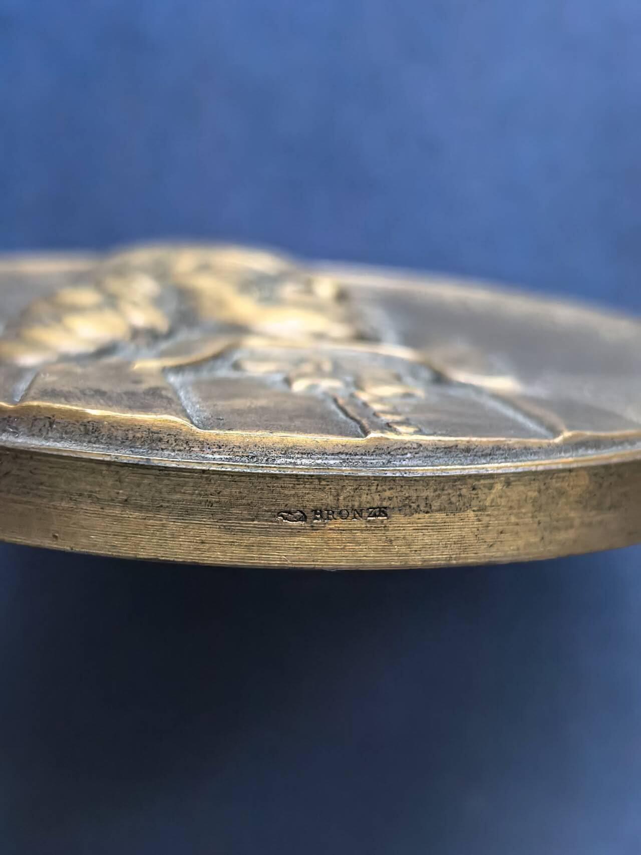 铜章专场 1937年法国铜章，我思故我在，近代哲学之父笛卡尔，68mm