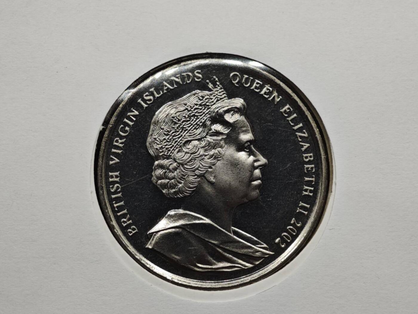 【淘币小摊】限时拍第八百六十二拍  克朗币邮币封场  满百包邮可预留两周  周一统一发货  英属维尔京2002年女王登基金禧1元纪念币邮币封