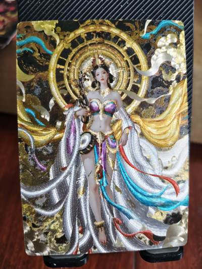 新人拍卖第一场，以后不间断更新各家卡牌！（本店满180包邮，周六截拍无佣金，欢迎送拍） - 奇点出品，定制卡敦煌飞天粗闪。