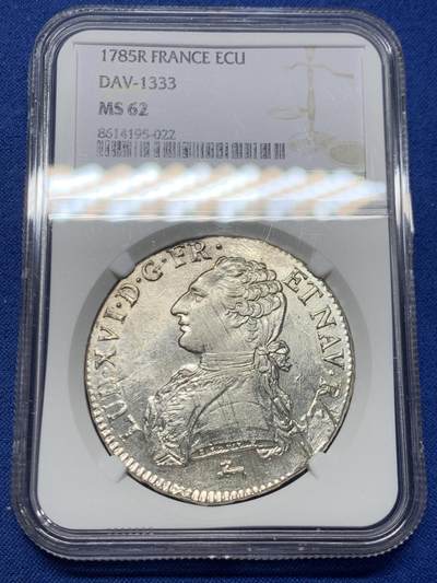 《竞宝斋》第463-465场 周日，周一，周二，3场连拍 （全场包邮）欢迎送拍 - 唯一冠军分 NGC MS62 法国1785R路易十六埃居 R少见小厂奥尔良铸造 为PCGS及NGC的唯一MS评级记录。转光好打制清晰实属难得，值得收藏。