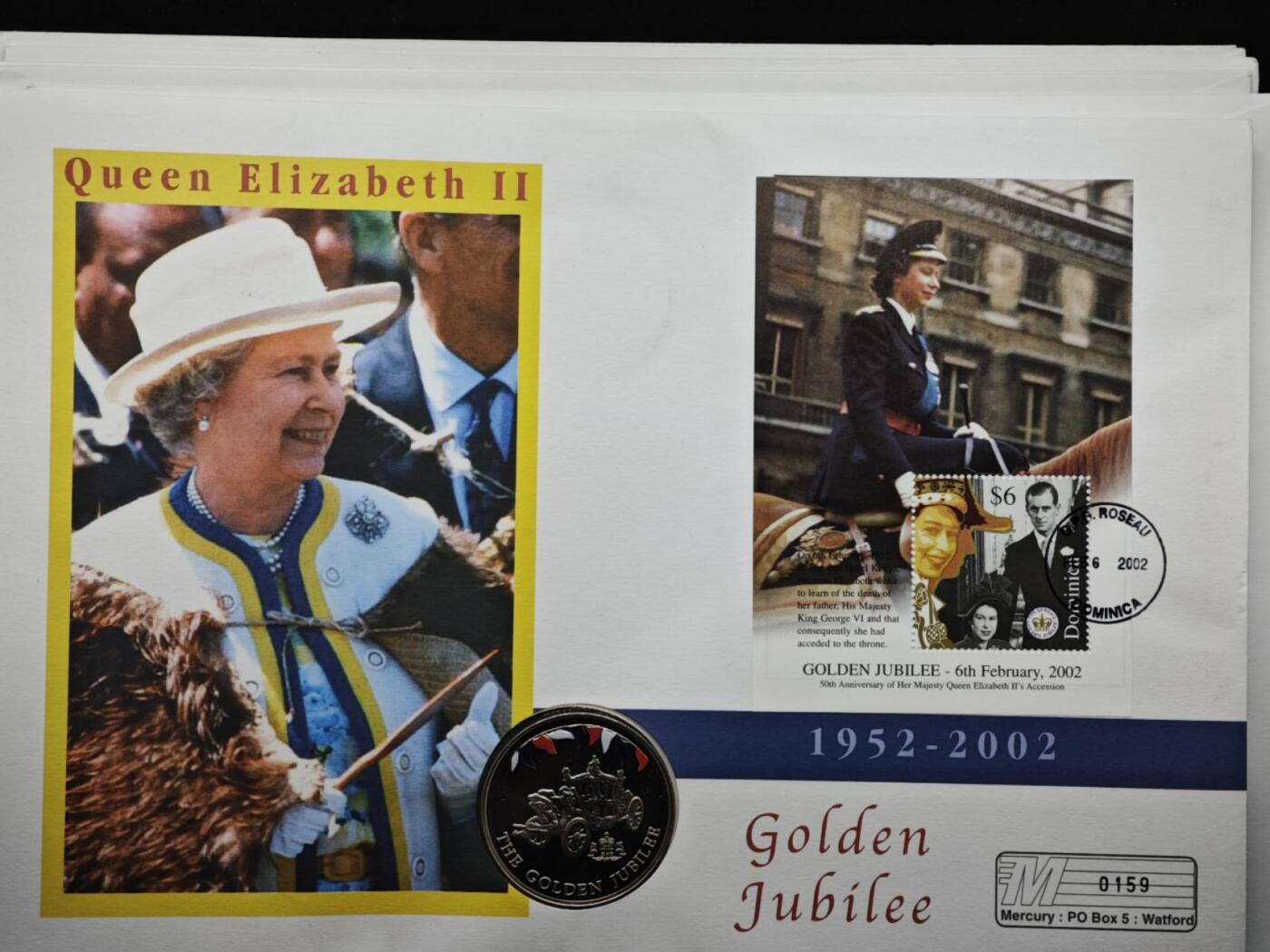 【淘币小摊】限时拍第八百六十二拍  克朗币邮币封场  满百包邮可预留两周  周一统一发货  福克兰群岛2002年女王登基金禧50便士纪念币邮币封