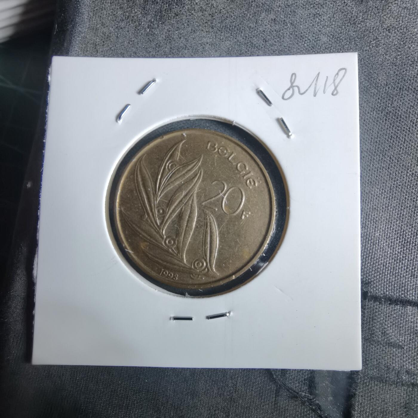 沼泽如烟--第982场 比利时1993年20法郎