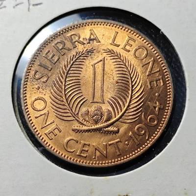 KK钱币收藏小铺  第391期  2月预留时间 周末发货 -  1964塞拉利昂1分铜币 好品