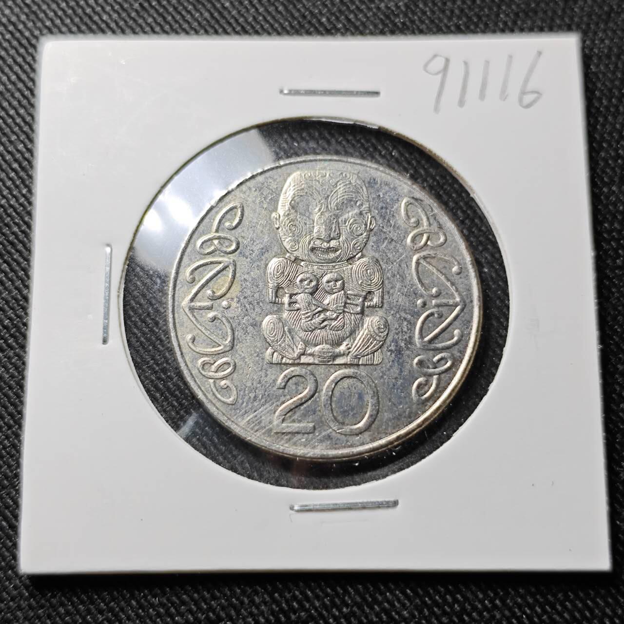 KK钱币收藏小铺  第391期  2月预留时间 周末发货  新西兰20分 大版