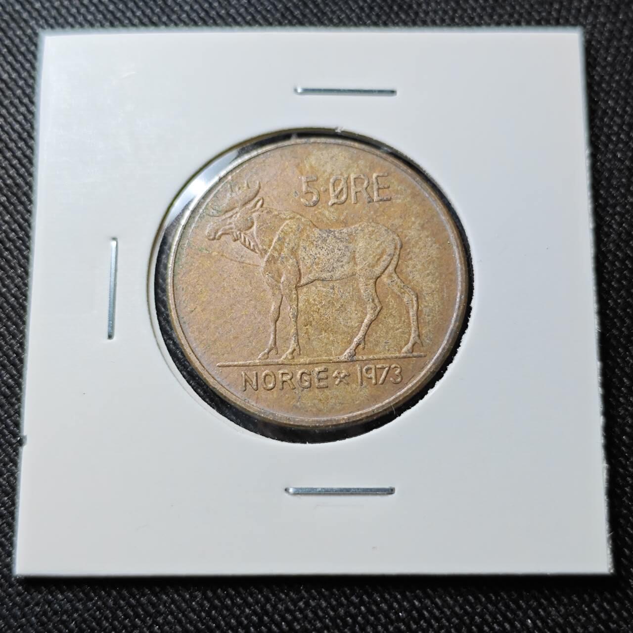 KK钱币收藏小铺  第391期  2月预留时间 周末发货  挪威5欧尔铜币 动物版