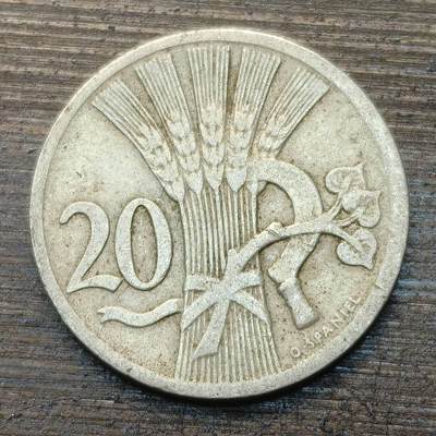 【铜匠收藏】★第143★散币专场 不寄存，30包邮。不满30元，支付5元运费。《接受代拍 代送NGC评级》 - 82【无寄存】1927年 捷克斯洛伐克 20赫勒镍币