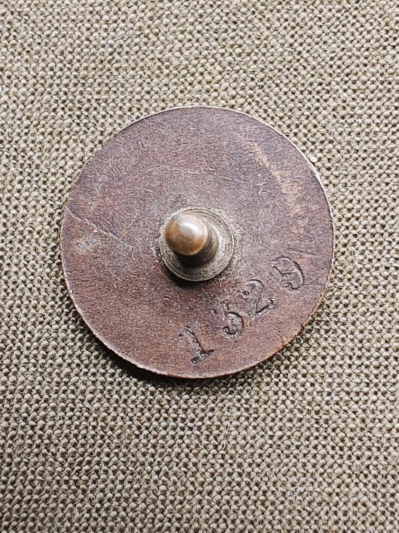 昭和早期凤凰纹铜珐琅转轮版别针版证章一对 纪念章 徽章 胸章 标志牌 带编号