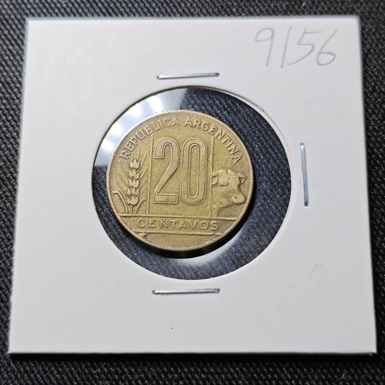 KK钱币收藏小铺  第391期  2月预留时间 周末发货  阿根廷20分铜币