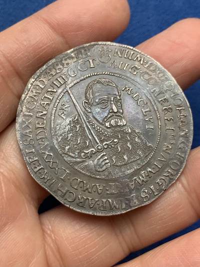 《竞宝斋》第463-465场 周日，周一，周二，3场连拍 （全场包邮）欢迎送拍 - 德国1656萨克森公爵逝世纪念泰勒 ，砸盒取出，可上手盘玩