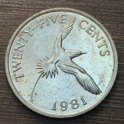 【铜匠收藏】★第144★散币专场 不寄存，30包邮。不满30元，支付5元运费。《接受代拍 代送NGC评级》 - 30【无寄存】百慕大 25分 1981年