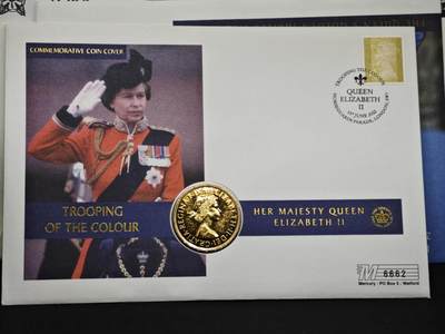 【淘币小摊】限时拍第八百六十二拍  克朗币邮币封场  满百包邮可预留两周  周一统一发货  - 英国1967年伊丽莎白二世一便士镀金铜币邮币封