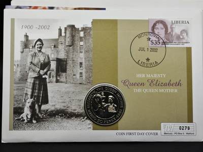 【淘币小摊】限时拍第八百六十二拍  克朗币邮币封场  满百包邮可预留两周  周一统一发货  - 圣赫勒拿1995年女王母亲50便士纪念币邮币封