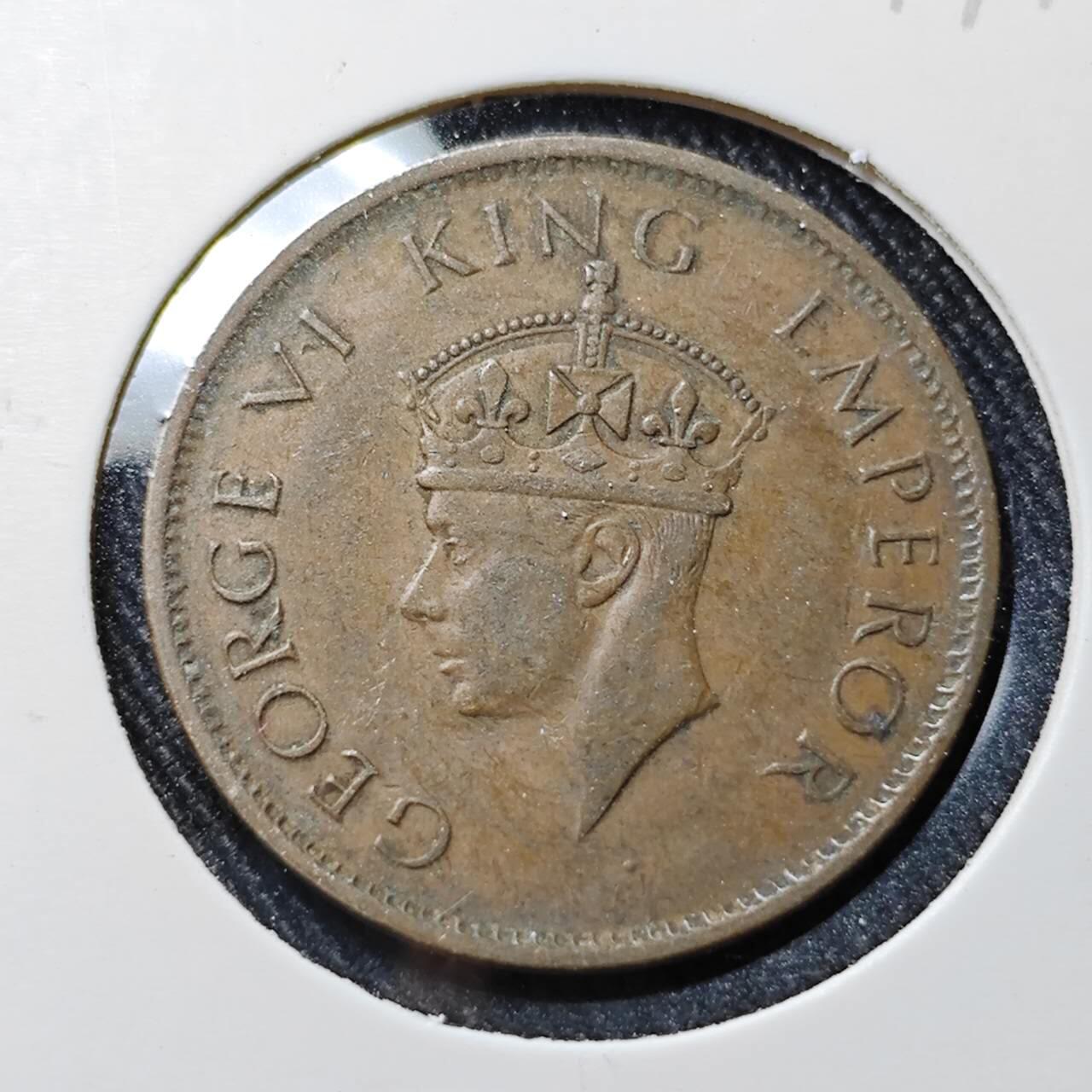 KK钱币收藏小铺  第391期  2月预留时间 周末发货  英属印度1/4安娜铜币