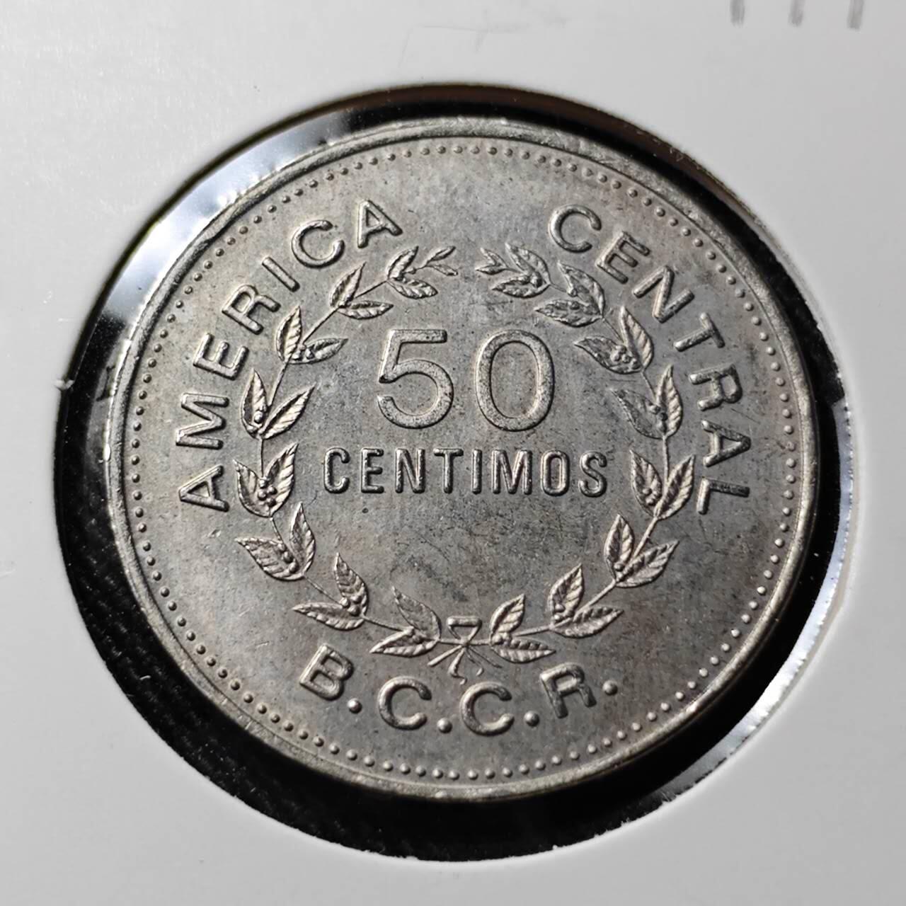 KK钱币收藏小铺  第391期  2月预留时间 周末发货 1976哥斯达黎加50分 