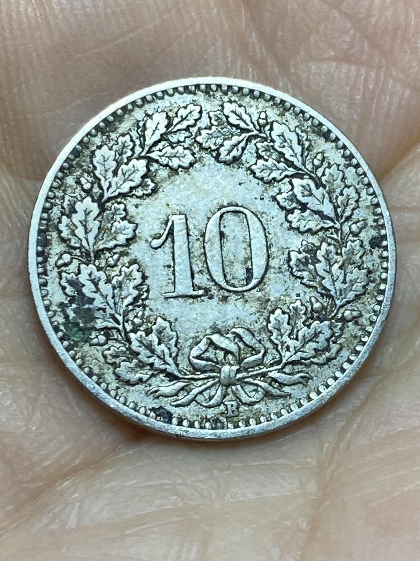 2026年第十七场(总第一百八十六场）外国好品散币场(免佣金) 少见早期年份–瑞士🇨🇭1909年10拉彭(第二版，B标伯尔尼造)