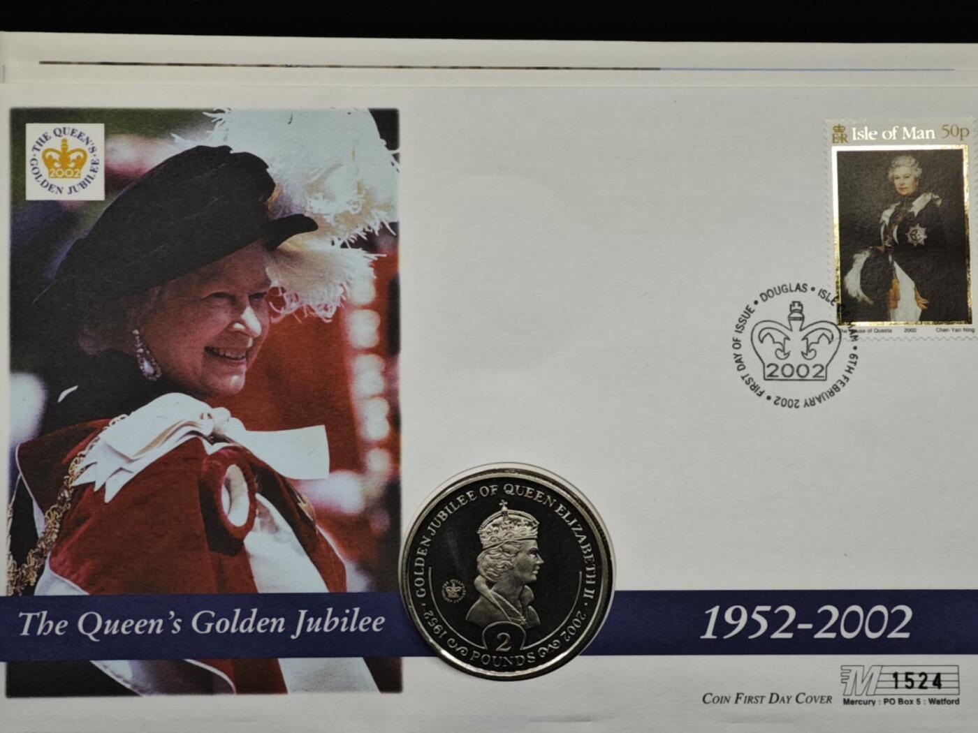 【淘币小摊】限时拍第八百六十二拍  克朗币邮币封场  满百包邮可预留两周  周一统一发货  南乔治亚和南桑德威奇2002年女王登基金禧2镑纪念币邮币封