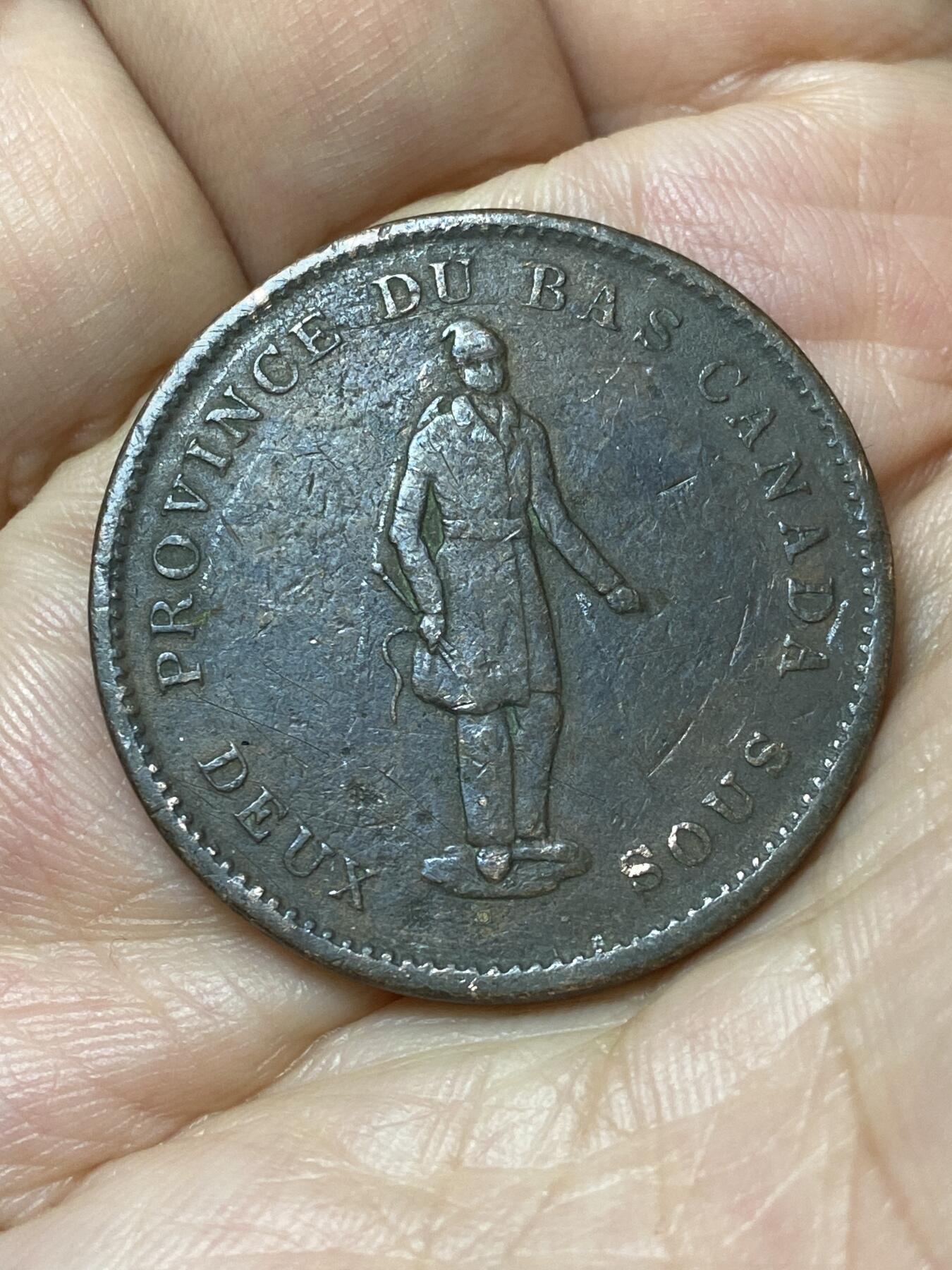 2026年第十七场(总第一百八十六场）外国好品散币场(免佣金) 少见–下加拿大省1837年1便士大铜币(1便士–2苏双面值，City  Bank–城市银行版，KM#Tn10)