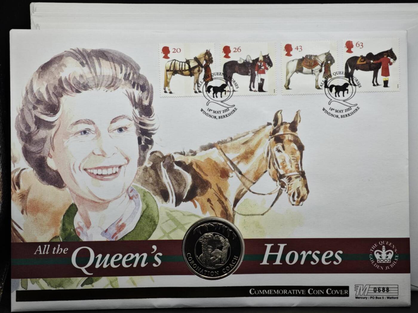 【淘币小摊】限时拍第八百六十二拍  克朗币邮币封场  满百包邮可预留两周  周一统一发货  福克兰群岛2002年女王登基金禧50便士纪念币邮币封