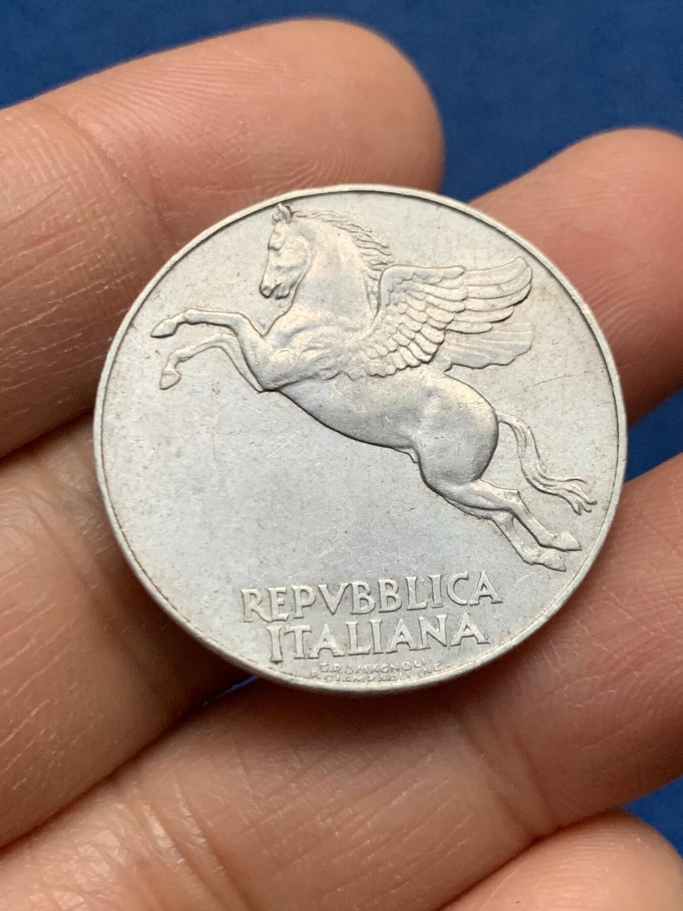 《竞宝斋》第463-465场 周日，周一，周二，3场连拍 （全场包邮）欢迎送拍 意大利1949年10里拉，漂亮的飞马珀伽索斯图案，状态不错