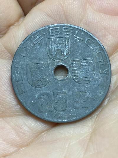 2026年第十七场(总第一百八十六场）外国好品散币场(免佣金) - 比利时🇧🇪1943年25分(二战德国占领时期)