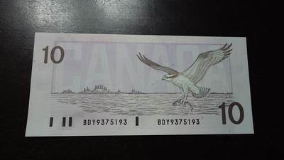 【新年十二拍】世界钱币～微拍第233期暨2026年第12期  多款老库存低价起拍 - 1989年加拿大10元 全新绝品无4尾号193