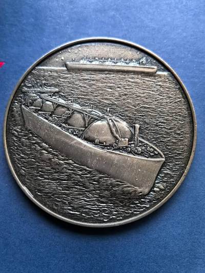 铜章专场 - 1985年美国能源运输公司，直径76mm，少见的LNG船章