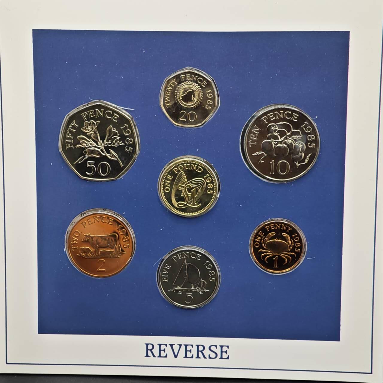 【淘币小摊】实时拍第八百六十一拍   银币套币场   满百包邮可预留二周 每周一统一发货   根西1985年套币