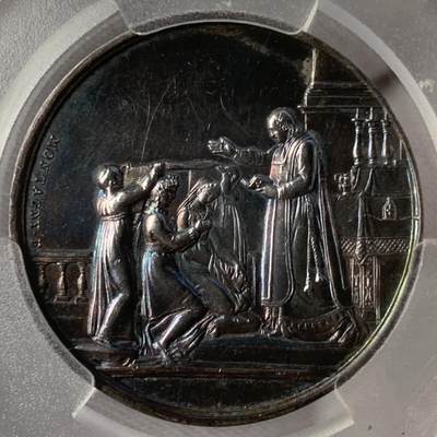 掌中浮雕-藏着的欧洲第052场 - 法国结婚银章，29mm