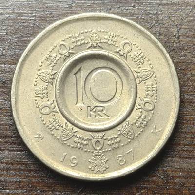 【铜匠收藏】★第143★散币专场 不寄存，30包邮。不满30元，支付5元运费。《接受代拍 代送NGC评级》 - 42【无寄存】挪威 1987年 10克朗