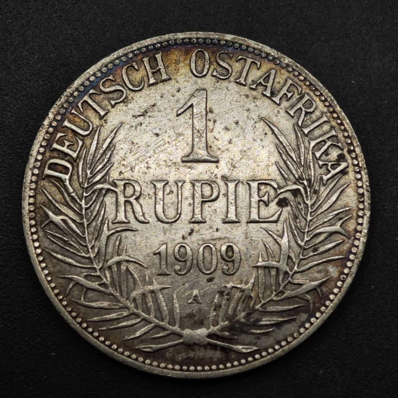 【淘币小摊】实时拍第八百六十一拍   银币套币场   满百包邮可预留二周 每周一统一发货   德属东非1909年1卢比银币