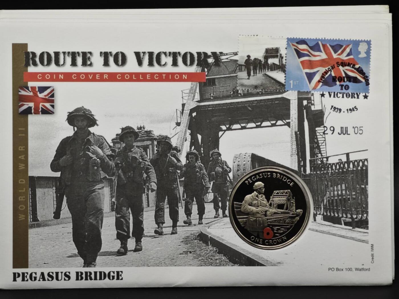 【淘币小摊】限时拍第八百六十二拍  克朗币邮币封场  满百包邮可预留两周  周一统一发货  直布罗陀2004年二战胜利节点克朗纪念币邮币封